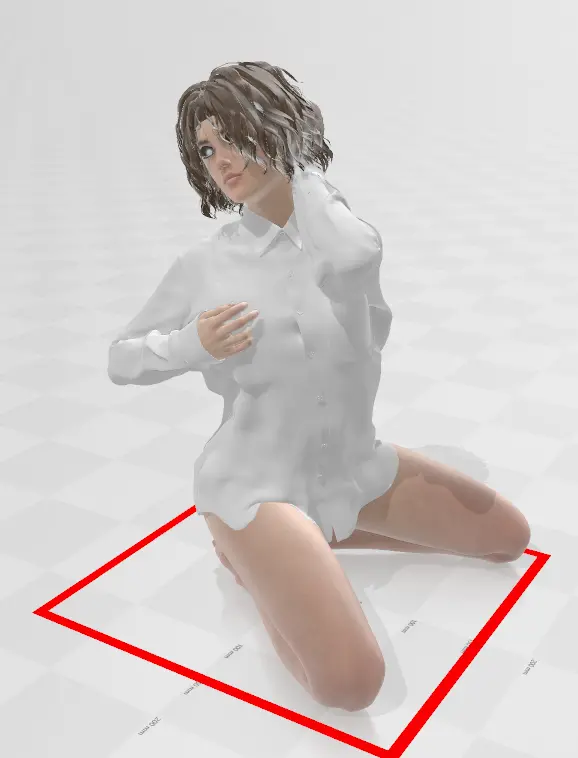 the Girl in the Shirt (white, 380mm)